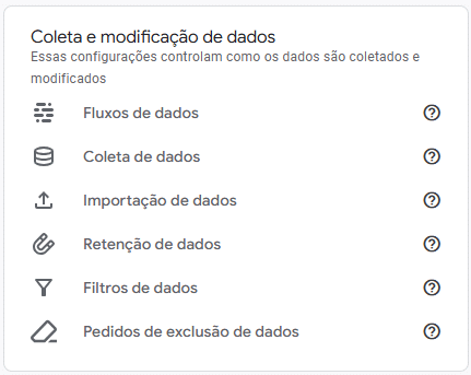 Coleta e modificações de dados do Google Analytics 4